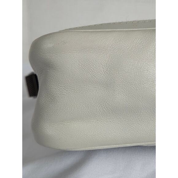 Gucci Web Sherry Line Accessory Pouch Rare Brown Canvas White Leather 92820 - Picture 11 of 15